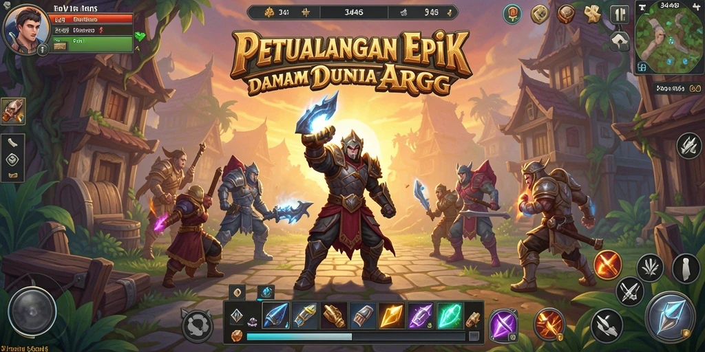 Tampilan menarik gameplay ARPG di 3446 dengan pertarungan seru