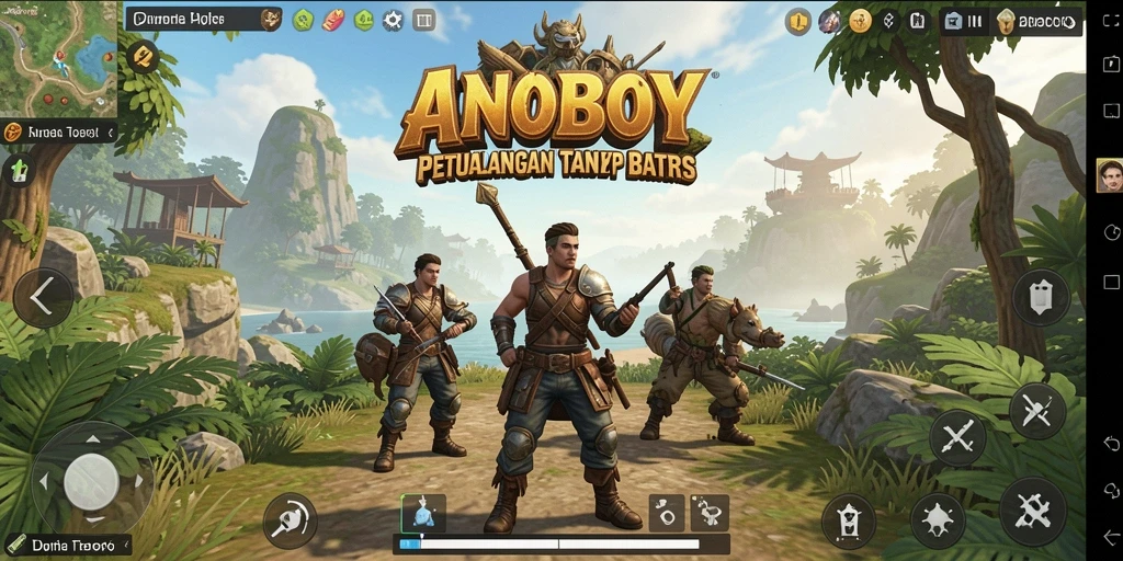 Screenshot ANOBOY menampilkan aksi mendebarkan dalam dunia terbuka.