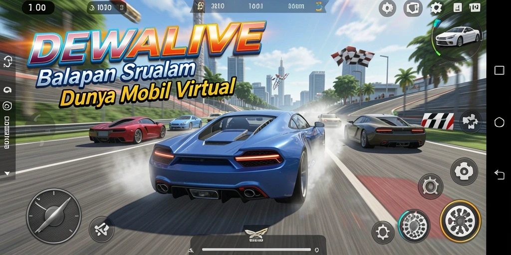 Tampilkan aksi balapan seru dalam DEWALIVE dengan grafis menawan.