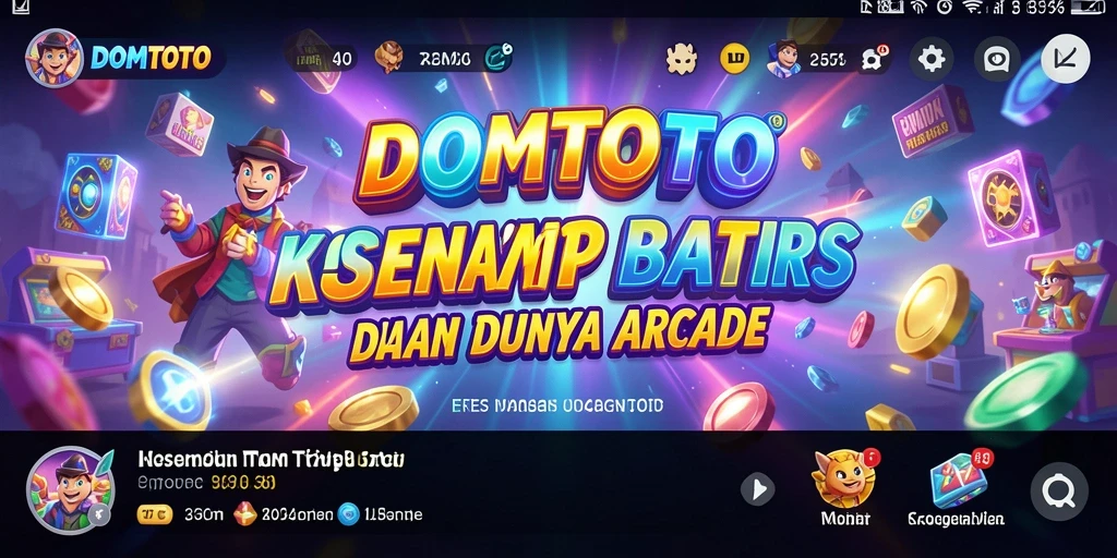 Tangkapan layar utama <strong>DOMTOTO</strong> menampilkan aksi gameplay yang penuh warna dan seru.