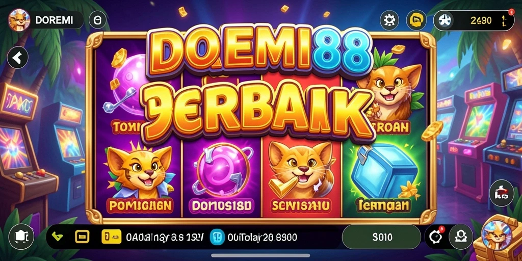 Tangkapan layar gameplay DOREMI88 menampilkan keseruan permainan slot.