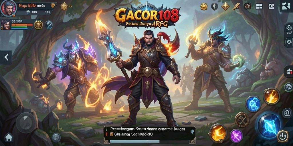 Tampilan gameplay ARPG yang epik dan mendebarkan di GACOR108.