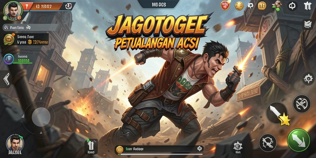 Screenshot menunjukkan aksi seru gameplay JAGOTOGEL saat bertarung.