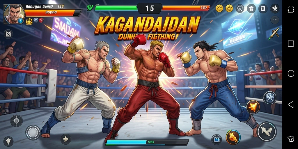 Tangkapan layar menunjukkan aksi pertarungan mendebarkan di KAGANDAN.