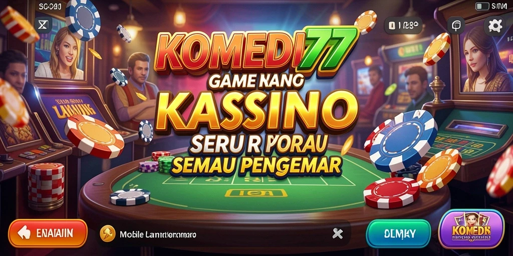Tampilan permainan Kasino yang menegangkan di KOMEDI77