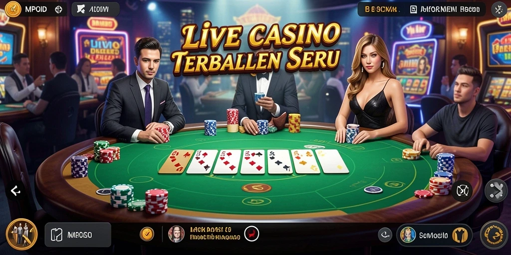 Screenshot gameplay Live Casino MPOID menampilkan dealer profesional dalam aksi.