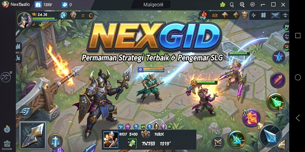 Tangkapan layar gameplay NEXGID yang menampilkan aksi strategi yang mendebarkan.