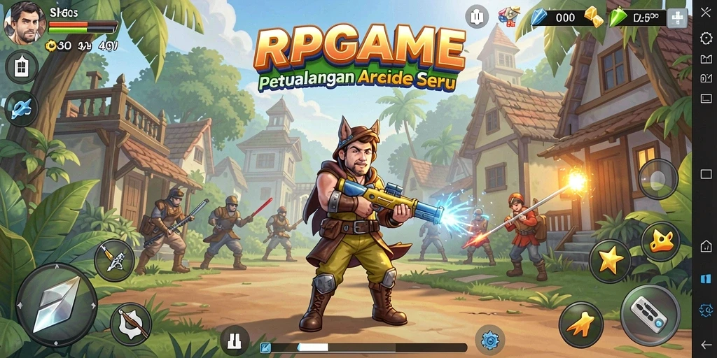Tampilan gameplay RPGAME yang dinamis dan seru.