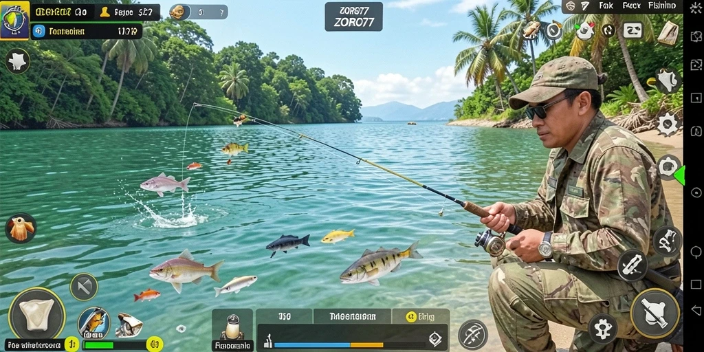 Tangkapan ikan yang mengesankan dalam gameplay ZORO77.